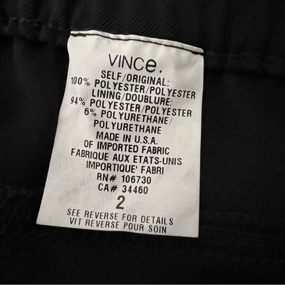 Vince Joggers Women Size 2 Pants Black Lightweight Drawstring High Rise B30 - Picture 6 of 11